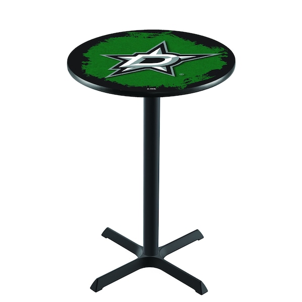42" Blk Wrinkle Dallas Stars Pub Table